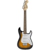 Squier Mini Stratocaster Beginner Electric Guitar, Short Scale, Black | Short scale kids electric guitar, laurel fingerboard, 2-year warranty, ideal starter, under $200, Fender-backed quality(Brown Sunburst)