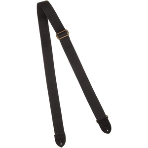 Fender Cotton/Leather Guitar Strap, 2in, Black