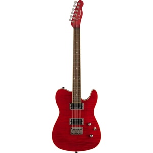 Fender Custom Telecaster FMT HH Electric Guitar, Features Seymour Duncan ’59/Pearly Gates Humbuckers with Coil Tap, with 2-Year Warranty, Black Cherry Burst(Crimson Red Transparent)