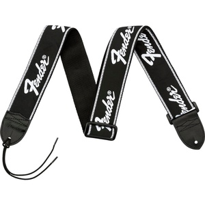 Fender Running Logo Guitar Strap, 2in, Black