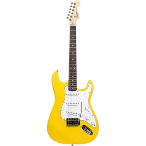 Fender Squier Stratocaster Beginner Electric Guitar, 2-Color Sunburst(Graffiti Yellow)