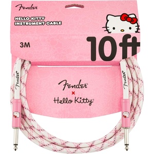 Fender x Hello Kitty White/Pink Woven Cable, 10′