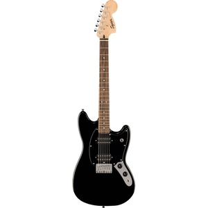 Squier Sonic Mustang HH Electric Guitar, with 2-Year Warranty, Black, Laurel Fingerboard