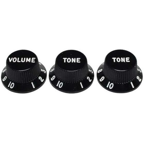 image:imageFender Strat Knobs One Volume Two Tone Black