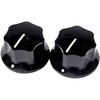 Fender Pure Vintage Skirted Guitar Knobs, Black (2)(Knobs)