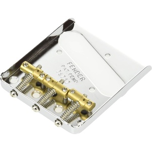Fender 3-Saddle American Vintage Hot Rod Telecaster Bridge Assembly, Nickel(Fender)
