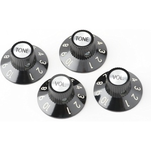 Fender 72 Telecaster Custom Knobs – Black, Set of 4(Knobs)