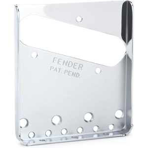 Fender American Vintage 3-Saddle Telecaster Bridge Plate, Chrome(Bridge Plate)