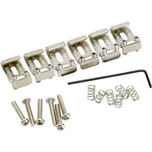 Fender American Vintage Stratocaster Bridge Saddles – Nickel, Medium(Saddles)