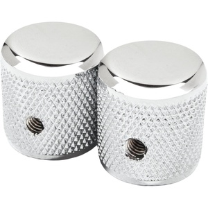 Fender Pure Vintage 58 Telecaster Knurled Knobs, Chrome(58)