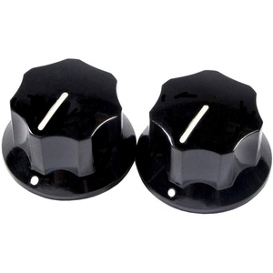 Fender Pure Vintage Skirted Guitar Knobs, Black (2)(Knobs)