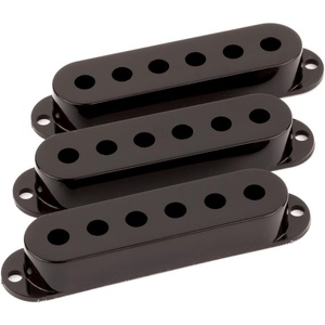 Fender Vintage Strat Pickup Cover Set, Black(Fender)