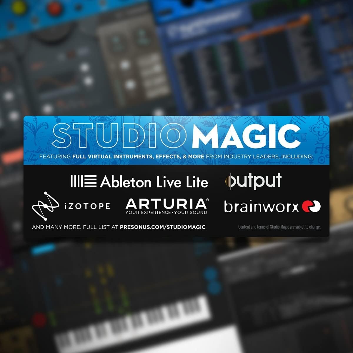 image:imagePreSonus AudioBox 96 Studio USB 20 Recording Bundle with Interface Headphones Microphone and Studio One software