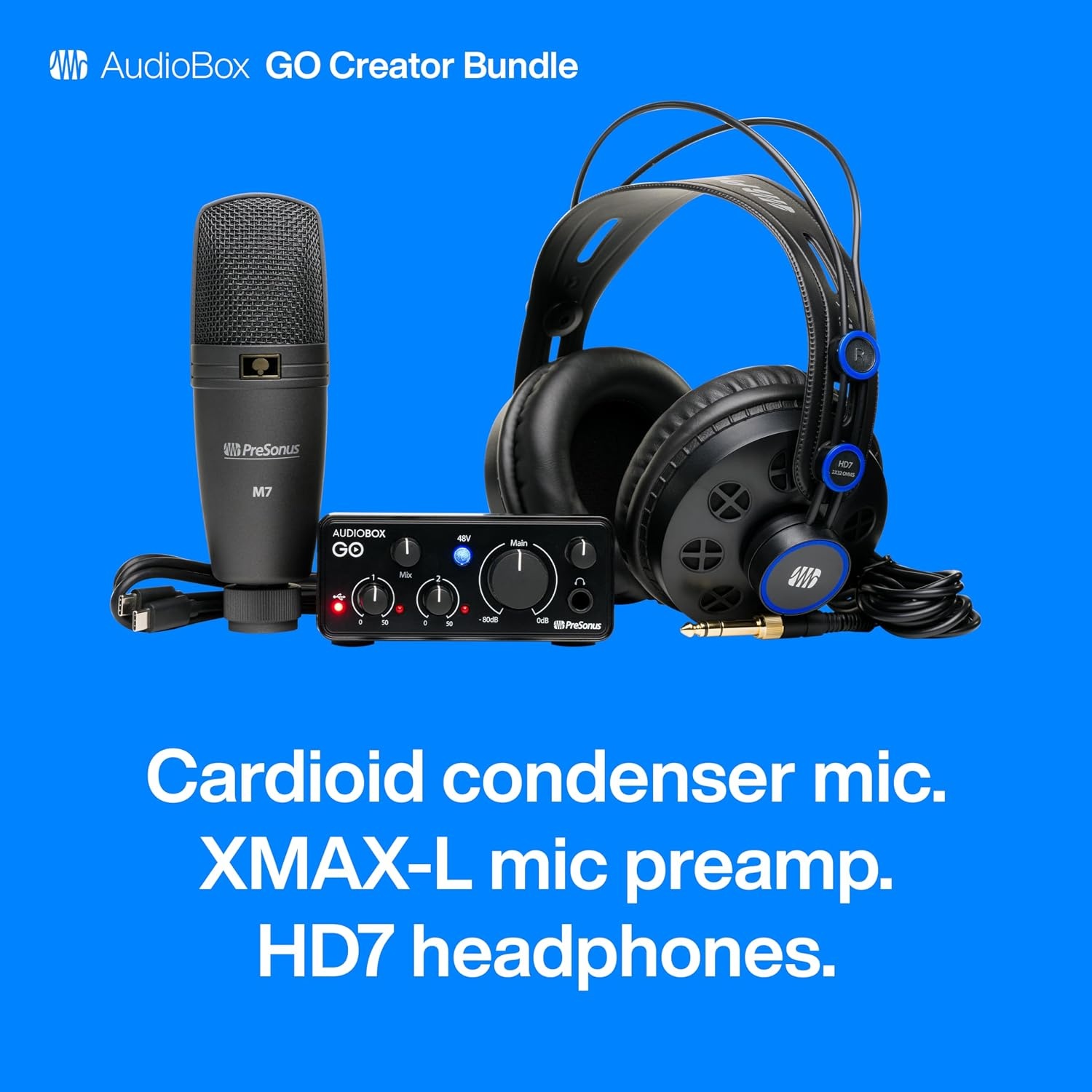 image:imagePreSonus AudioBox USB 96 25th Anniversary Studio Recording PackageAudioBox GO Mic Headphones
