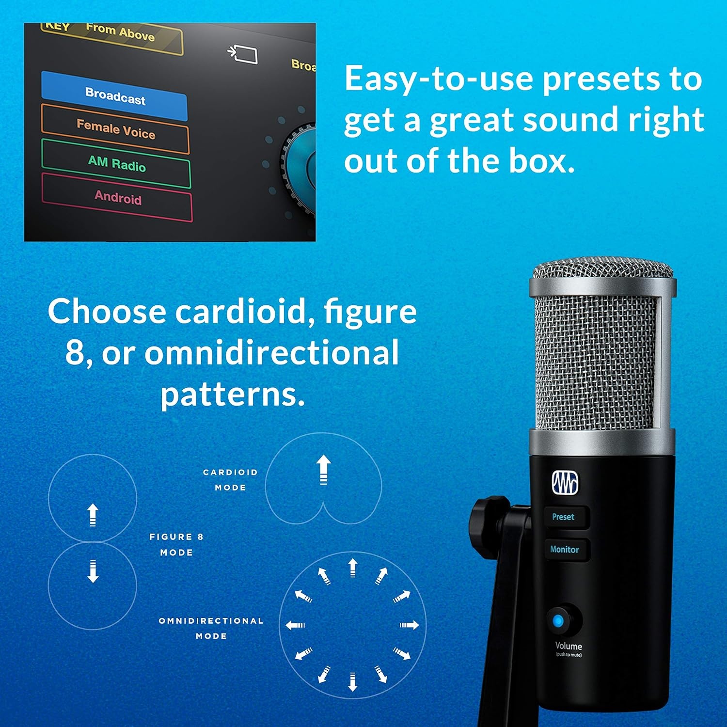 image:imagePreSonus Revelator USB Condenser Microphone for podcasting live streaming with builtin voice effects plus loopback mixer for gaming casting and recording interviews over Skype Zoom DiscordRevelator USBC Condenser Mic