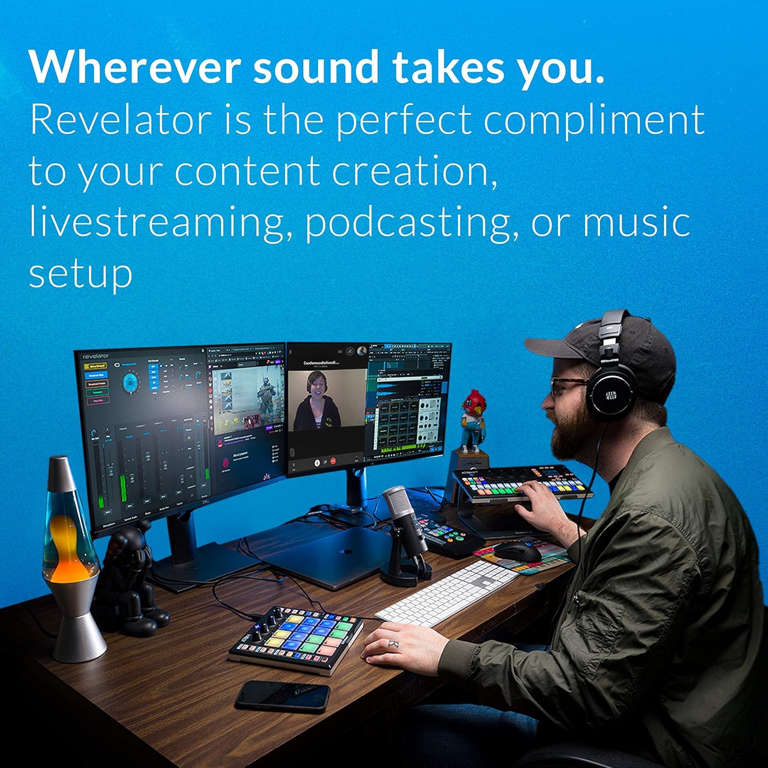 image:imagePreSonus Revelator USB Condenser Microphone for podcasting live streaming with builtin voice effects plus loopback mixer for gaming casting and recording interviews over Skype Zoom DiscordRevelator USBC Condenser Mic