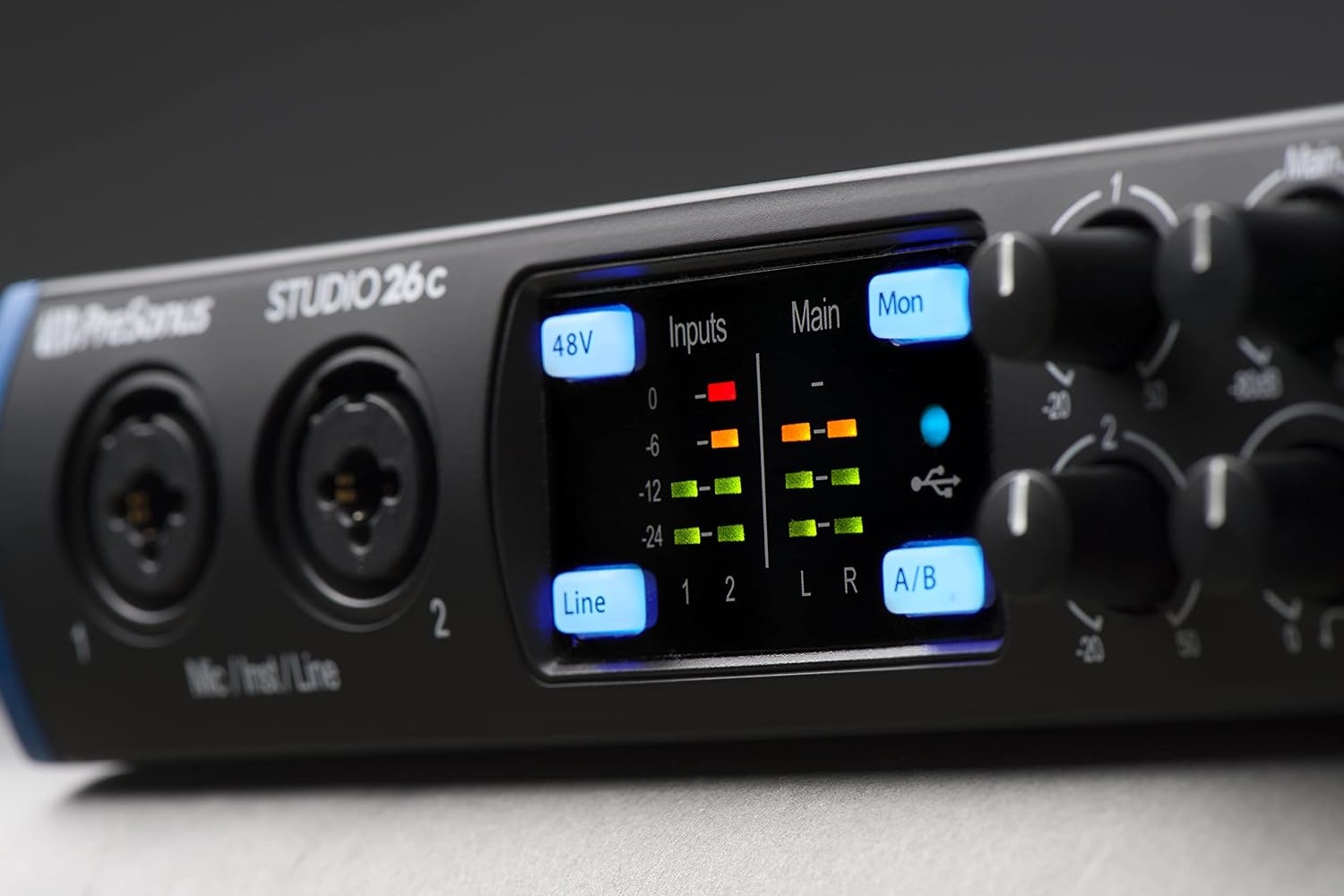 image:imagePreSonus Studio 26c 2x4 192 kHz USB Audio Interface with Studio One Artist and Ableton Live Lite DAW Recording Software