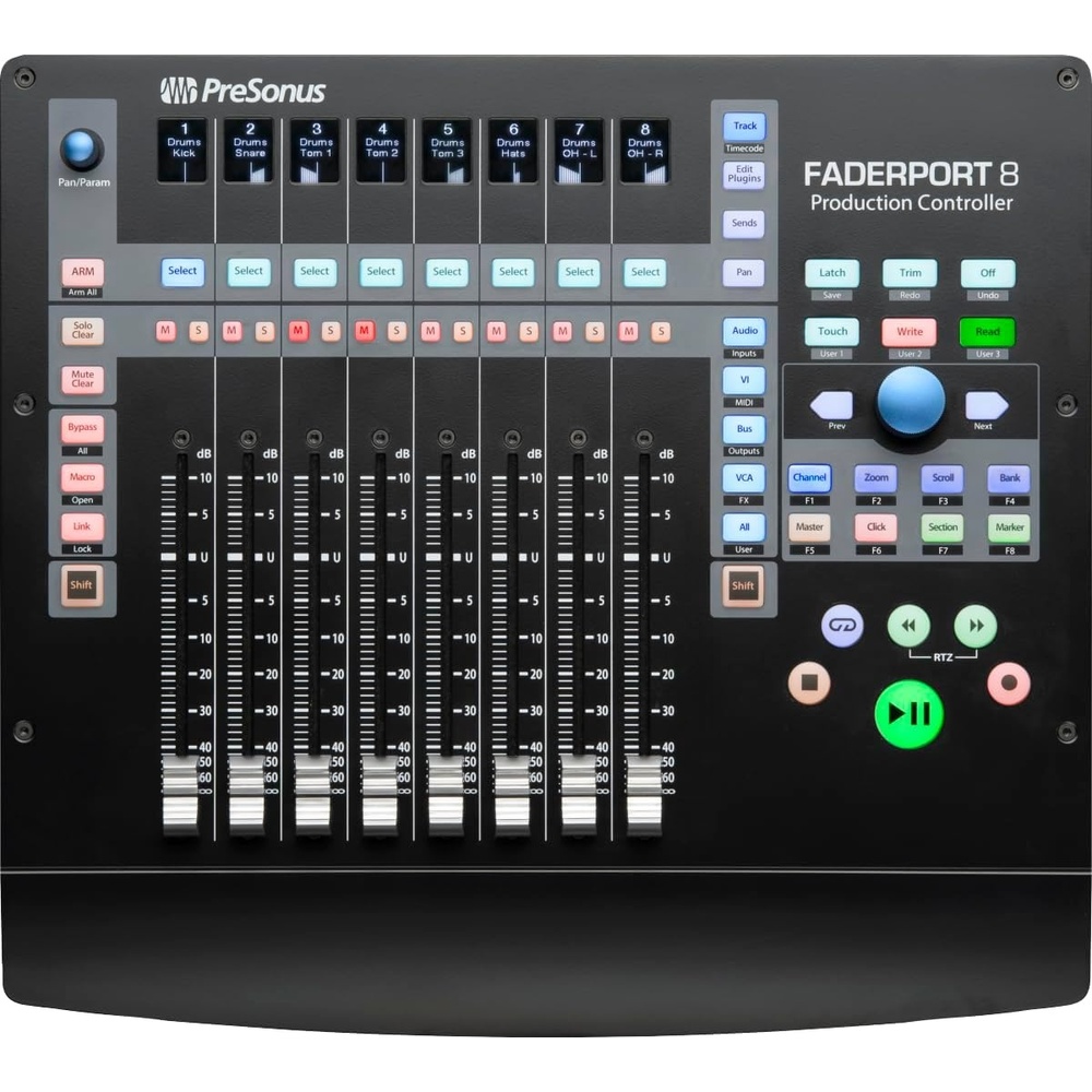 image:imagePreSonus ioStation 24c 2x2 192 kHz USB Audio Interface and Production Controller with Studio One Artist and Ableton Live Lite DAW Recording Software8 Fader Control Surface