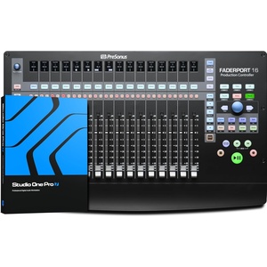 PreSonus ioStation 24c 2×2, 192 kHz, USB Audio Interface and Production Controller with Studio One Artist and Ableton Live Lite DAW Recording Software(16 Fader Control Surface)
