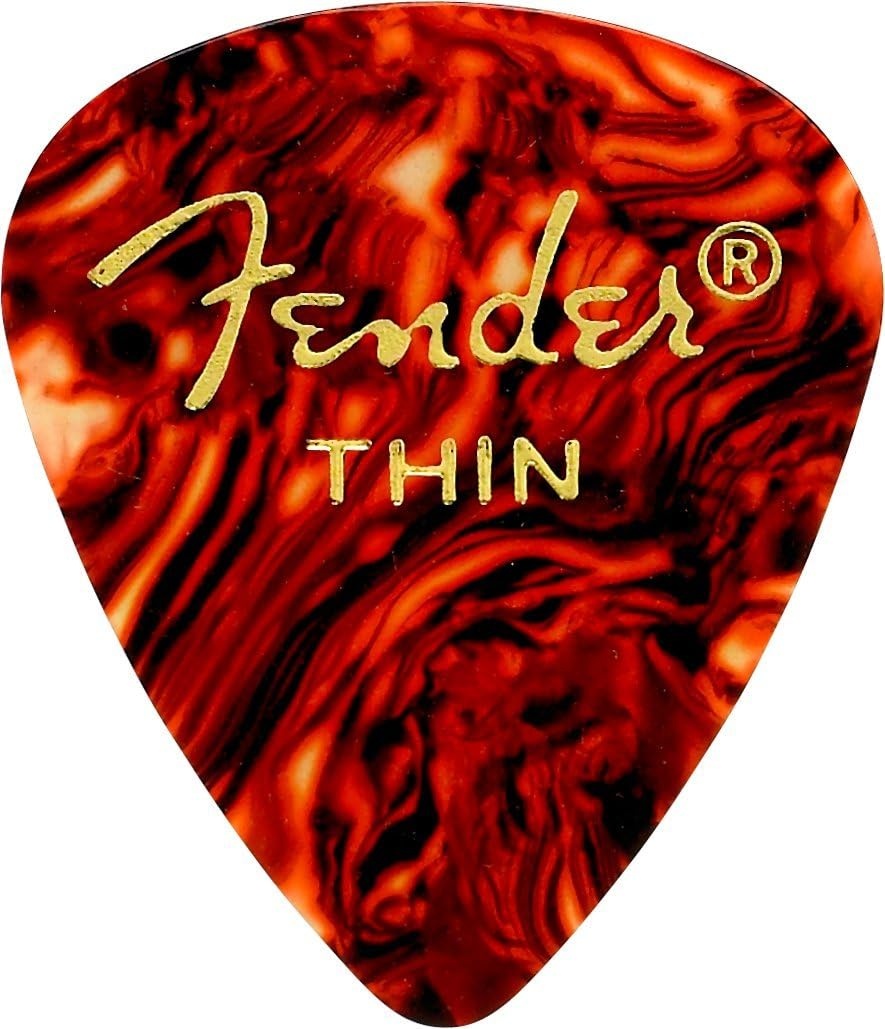 image:imageFender Classic Celluloid Guitar Picks 358 Shape Guitar Accessories Tortoise Shell Medium 12PackTortoise Shell