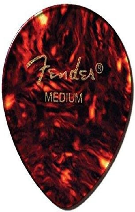 image:imageFender Classic Celluloid Guitar Picks 358 Shape Guitar Accessories Tortoise Shell Medium 12PackTortoise Shell
