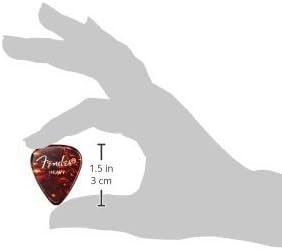 image:imageFender Classic Celluloid Guitar Picks 358 Shape Guitar Accessories Tortoise Shell Medium 12PackTortoise Shell