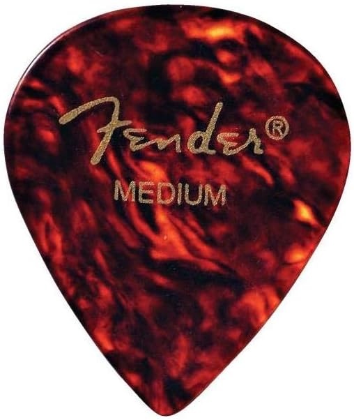 image:imageFender Classic Celluloid Guitar Picks 358 Shape Guitar Accessories Tortoise Shell Medium 12PackTortoise Shell