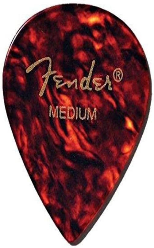 image:imageFender Classic Celluloid Guitar Picks 358 Shape Guitar Accessories Tortoise Shell Medium 12PackTortoise Shell