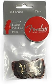 image:imageFender Classic Celluloid Guitar Picks 358 Shape Guitar Accessories Tortoise Shell Medium 12PackTortoise Shell