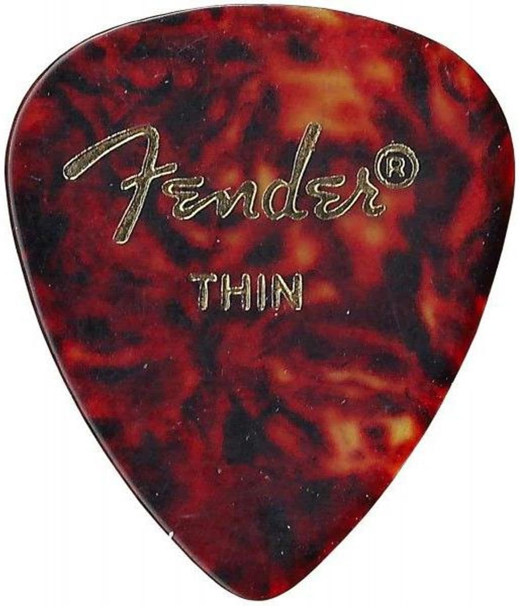 image:imageFender Classic Celluloid Guitar Picks 358 Shape Guitar Accessories Tortoise Shell Medium 12PackTortoise Shell