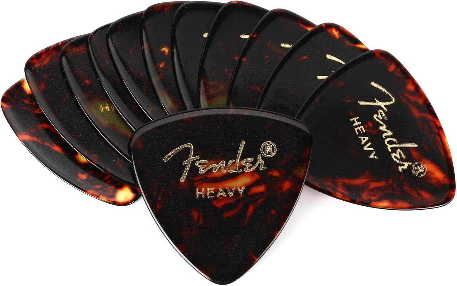 image:imageFender Classic Celluloid Guitar Picks 358 Shape Guitar Accessories Tortoise Shell Medium 12PackTortoise Shell
