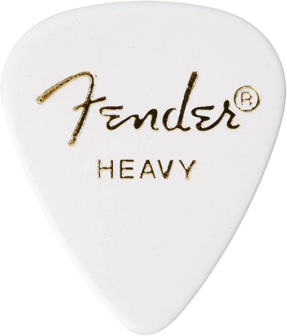 image:imageFender Classic Celluloid Guitar Picks 358 Shape Guitar Accessories Tortoise Shell Medium 12PackWhite