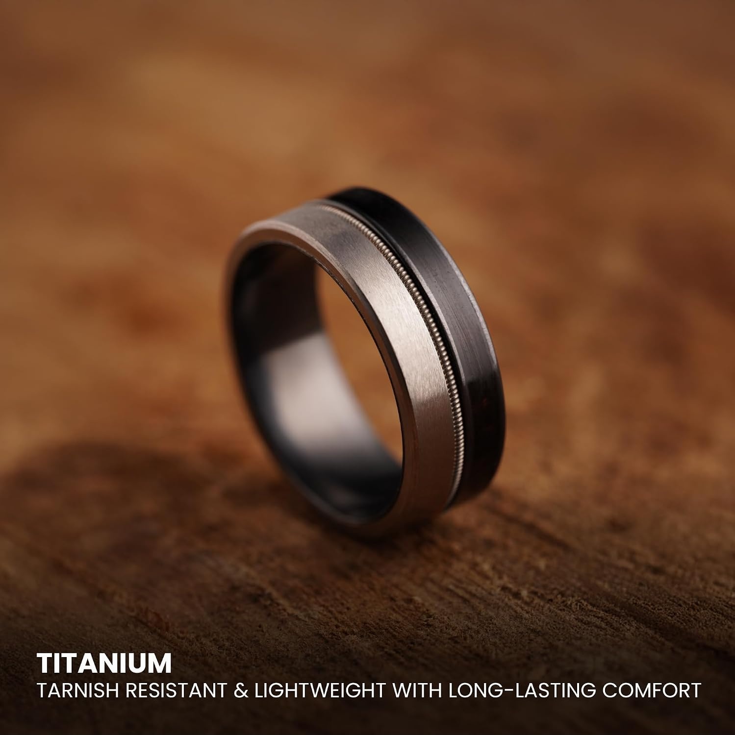 image:imageManly Bands Mens Officially Licensed Fender Wedding Bands and Rings Fender Collectibles for Guitar Enthusiasts Free Silicone Ring IncludedThe Electric