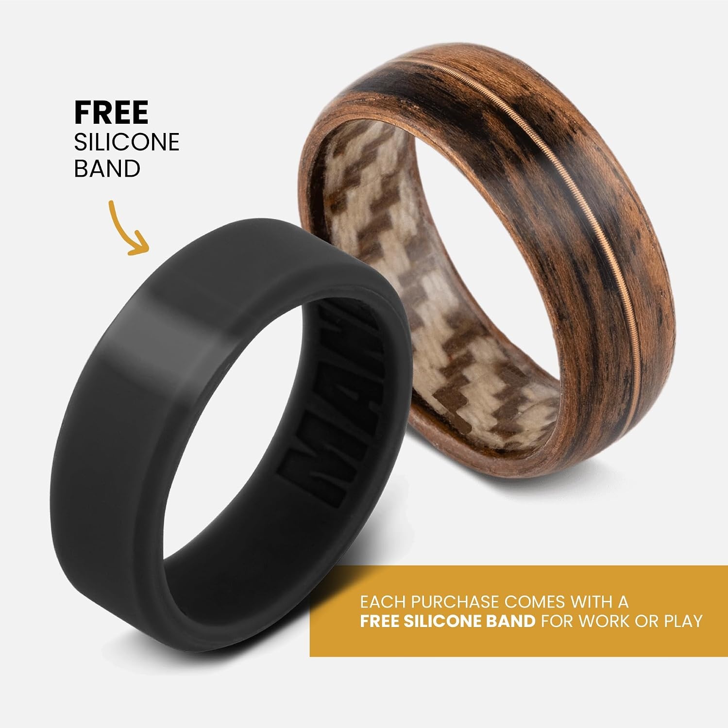 image:imageManly Bands Mens Officially Licensed Fender Wedding Bands and Rings Fender Collectibles for Guitar Enthusiasts Free Silicone Ring IncludedThe Troubadour