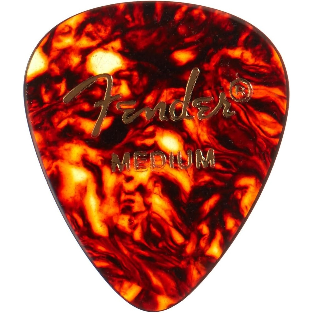 image:imageFender Classic Celluloid Guitar Picks 358 Shape Guitar Accessories Tortoise Shell Medium 12PackShell