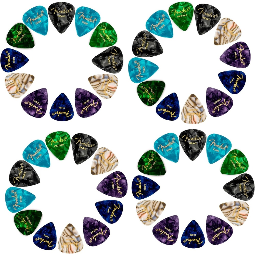 image:imageFender Premium 24 Pack Picks Sampler Includes Thin Medium amp Heavy Gauges Austin Bazaar Exclusive48 Pack
