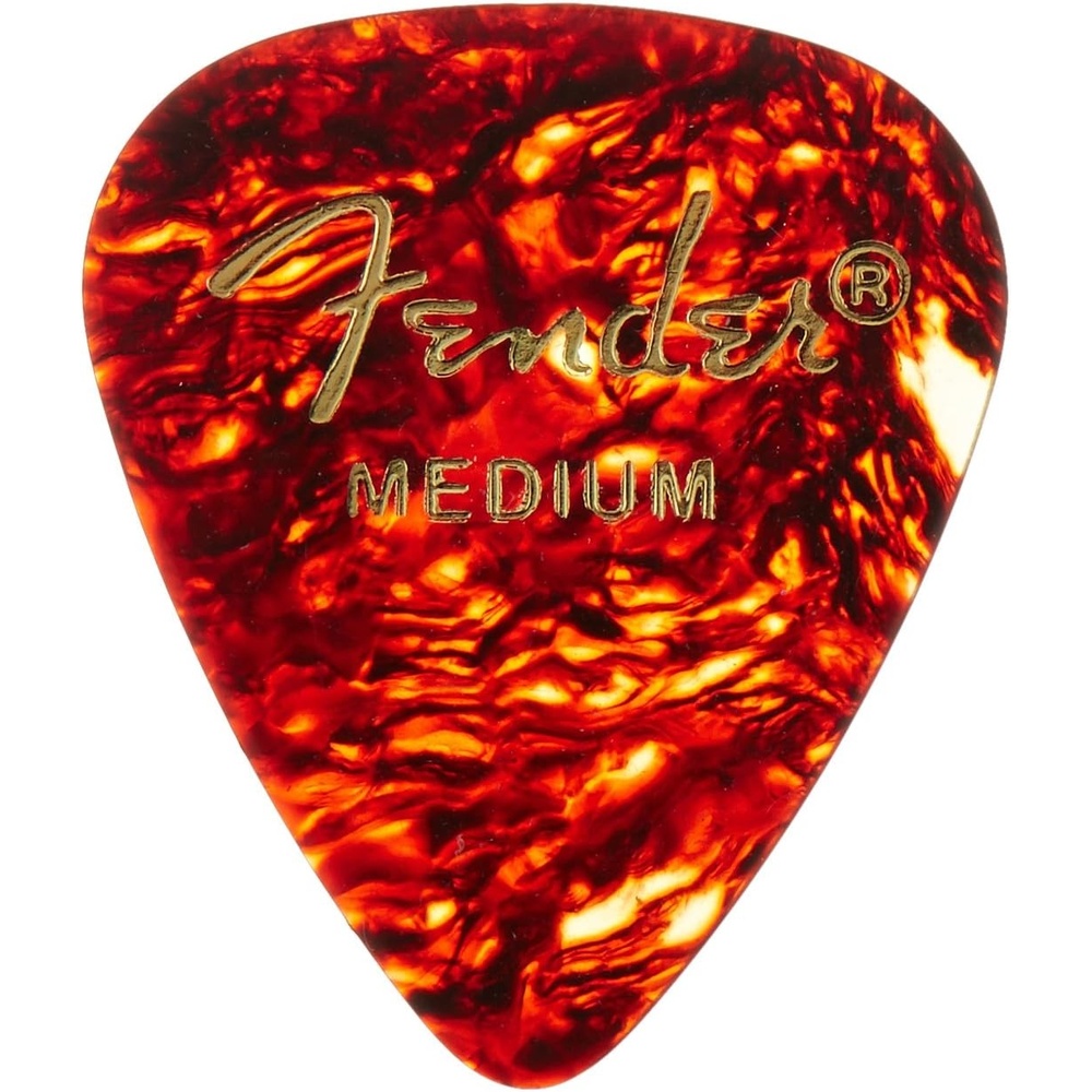 image:imageFender Premium Celluloid Guitar Picks 351 Shape Ocean Turquoise Thin 12PackTortoise Shell