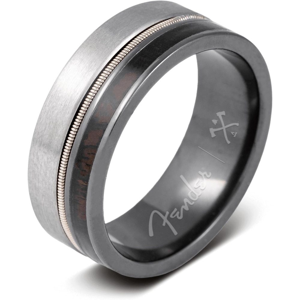image:imageManly Bands Mens Officially Licensed Fender Wedding Bands and Rings Fender Collectibles for Guitar Enthusiasts Free Silicone Ring IncludedThe Electric