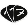 Fender F Grip Guitar Picks 551 Shape, Guitar Accessories, Shell, 3-Pack(Black)