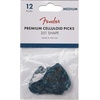 Fender Premium Celluloid Guitar Picks 351 Shape, Ocean Turquoise, Thin, 12-Pack(Ocean Turquoise)