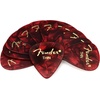 Fender Premium Celluloid Guitar Picks 351 Shape, Ocean Turquoise, Thin, 12-Pack(Red Moto)