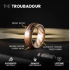 Manly Bands: Men’s Officially Licensed Fender Wedding Bands and Rings – Fender Collectibles for Guitar Enthusiasts – Free Silicone Ring Included(The Troubadour)