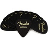 Fender Classic Celluloid Guitar Picks 358 Shape, Guitar Accessories, Tortoise Shell, Medium, 12-Pack(Black)