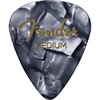 Fender Premium Celluloid Guitar Picks 351 Shape, Blue Moto, Heavy, 12-Pack(Black Moto)