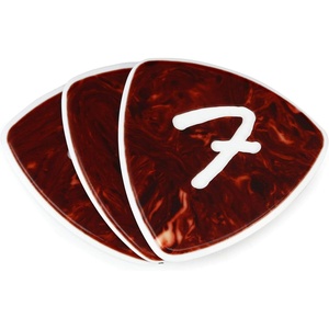 Fender F Grip Guitar Picks 551 Shape, Guitar Accessories, Shell, 3-Pack(Shell)