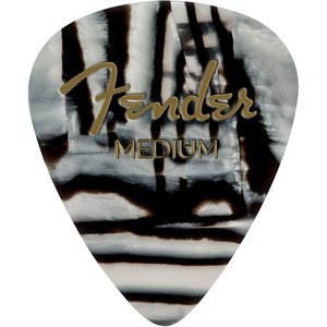 Fender Graphic Guitar Picks 351 Shape, Checker, Thin, 12-Pack(Zebra)