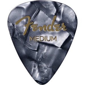 Fender Premium Celluloid Guitar Picks 351 Shape, Blue Moto, Heavy, 12-Pack(Black Moto)