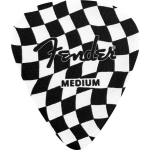 Fender Premium Celluloid Guitar Picks 351 Shape, Ocean Turquoise, Thin, 12-Pack(Checkerboard)