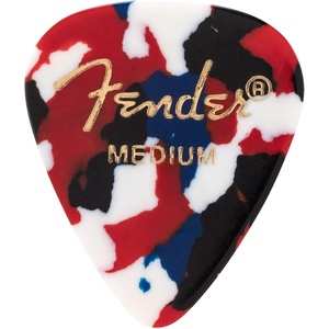 Fender Premium Celluloid Guitar Picks 351 Shape, Ocean Turquoise, Thin, 12-Pack(Confetti)