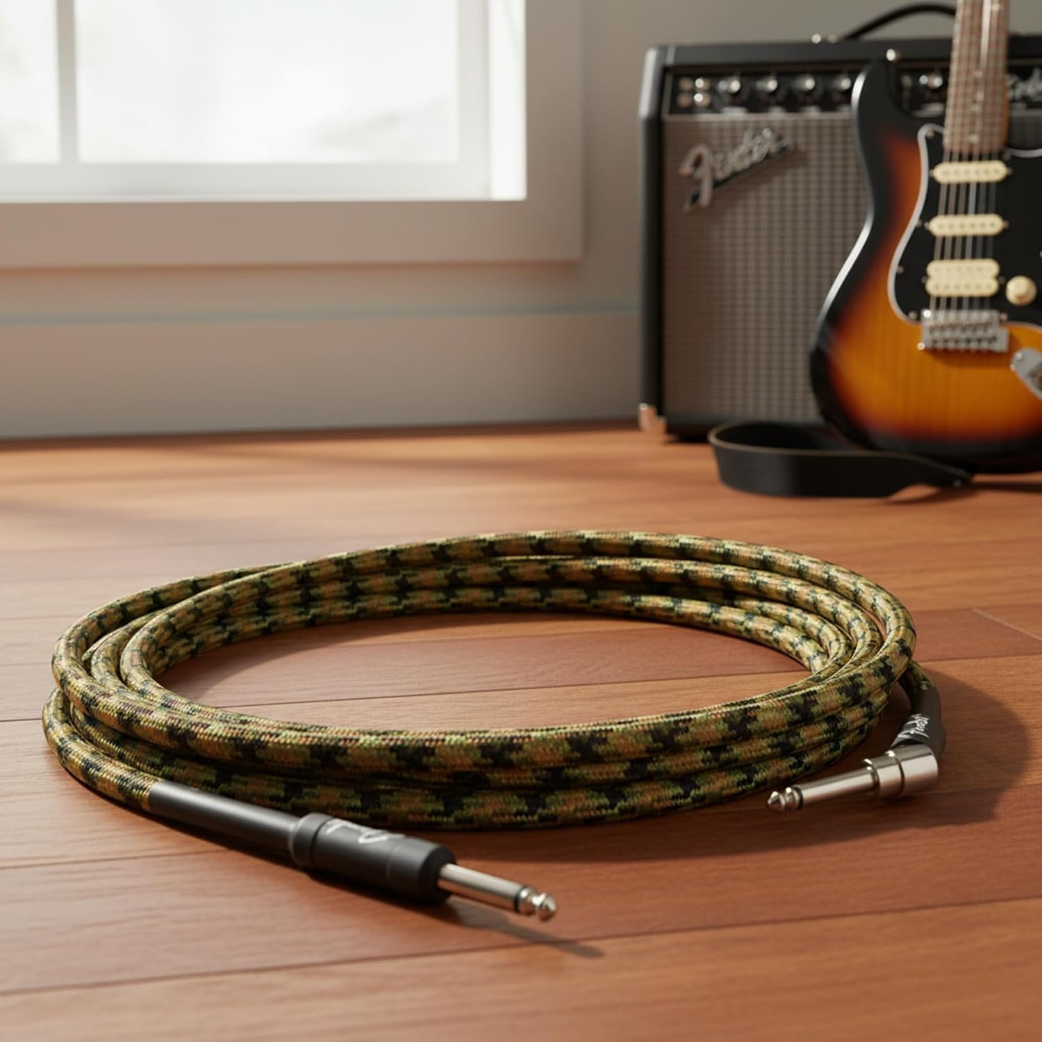 image:imageFender 10Foot Original Instrument Cable Compatible with Modem StraightStraight Black 1 PackWoodland Camo